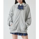 杢グレー | ルーズフィットジップパーカー | WEGO【WOMEN】