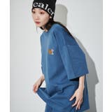 ブルー | 別注ベンデイビスワンポイントT | WEGO【WOMEN】