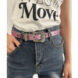 ピンク | Lビジューバックルラメベルト | WEGO【WOMEN】