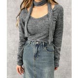 グレー | チョーカー付きスラブニットプルオーバー | WEGO【WOMEN】