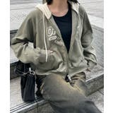 カーキ | カレッジプリントZIPパーカー | WEGO【WOMEN】