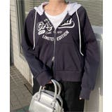 カレッジプリントZIPパーカー | WEGO【WOMEN】 | 詳細画像6 