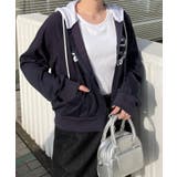 カレッジプリントZIPパーカー | WEGO【WOMEN】 | 詳細画像8 