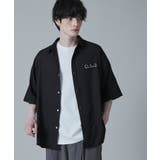 ブラック | アムンゼンワンポイントBIGシャツ(S) | WEGO【MEN】