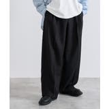 ブラック | ワイドストレートスラックス | WEGO【MEN】