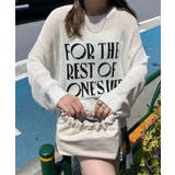 ホワイト | ジャガードメッシュニットビッグプルオーバー | WEGO【WOMEN】