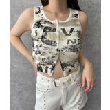 ホワイト | Wジップロゴプリントタンク | WEGO【WOMEN】