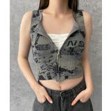 Wジップロゴプリントタンク | WEGO【WOMEN】 | 詳細画像9
