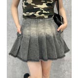 ブラックその他 | ヴィンテージウォッシュデニムプリーツスカパン | WEGO【WOMEN】