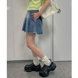 ヴィンテージウォッシュデニムプリーツスカパン | WEGO【WOMEN】 | 詳細画像14 