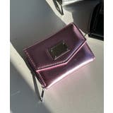 ピンク | メタリックプレートウォレット | WEGO【WOMEN】