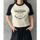 ブラック | CALIFORNIAロゴラグランTシャツ | WEGO【WOMEN】
