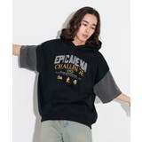 ブラック | ロゴノースリーブパーカー | WEGO【MEN】