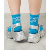 ブルー | バックロゴアンクルソックス | WEGO【WOMEN】