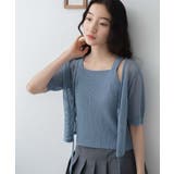 半袖メッシュアンサンブルカーデ | WEGO【WOMEN】 | 詳細画像5 