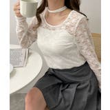 チョーカーリボン付きレースロンT | WEGO【WOMEN】 | 詳細画像8