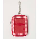 レッドチェック1 | カラフルパスケースポーチS | WEGO【WOMEN】