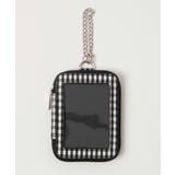 ブラックチェック1 | カラフルパスケースポーチS | WEGO【WOMEN】