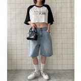 シティロゴラグランショートスリーブTシャツ | WEGO【WOMEN】 | 詳細画像3 