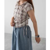 シャーリングリネンフードチェックシャツ | WEGO【WOMEN】 | 詳細画像3 