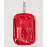 レッド | ソフトタッチアクリルスタンドポーチ | WEGO【WOMEN】