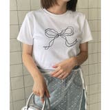 リボンモチーフTシャツ | WEGO【WOMEN】 | 詳細画像1 