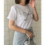 リボンモチーフTシャツ | WEGO【WOMEN】 | 詳細画像6 