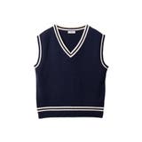 ネイビー | メンズラインスクールニットベスト | WEGO【MEN】
