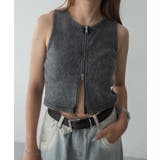 スミクロ | ヴィンテージウォッシュWZIPタンク | WEGO【WOMEN】