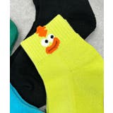 イエロー | モンスターアンクルソックス | WEGO【WOMEN】