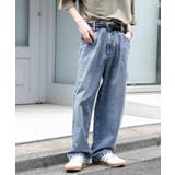 デニム中濃加工色 | デニムルーズテーパードパンツ | WEGO【MEN】