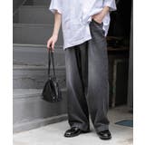 ブラック | デニムルーズテーパードパンツ | WEGO【MEN】