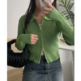 グリーン | Wジップコンパクトニットカーデ | WEGO【WOMEN】