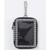ブラックチェック1 | カラフルパスケースポーチM | WEGO【WOMEN】