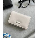 オフホワイト | プレートフラップミニウォレット | WEGO【WOMEN】