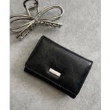 ブラック | プレートフラップミニウォレット | WEGO【WOMEN】