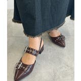 ブラウン | ハトメベルトポインテッドシューズ | WEGO【WOMEN】
