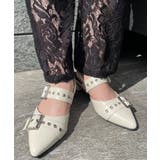 オフホワイト | ハトメベルトポインテッドシューズ | WEGO【WOMEN】