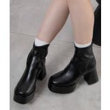 ストーム付きワイドヒールショートブーツ | WEGO【WOMEN】 | 詳細画像6 