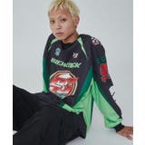 ブラック | レーシングロゴメッシュT(LS) | WEGO【MEN】