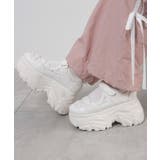 ホワイト | コードデザイン厚底ボリュームシューズ | WEGO【WOMEN】