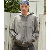 ピグメントダメージアップリケZIPパーカー | WEGO【MEN】 | 詳細画像15 