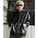 ブラック | エコレザーフードブルゾン | WEGO【MEN】