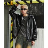 エコレザーフードブルゾン | WEGO【MEN】 | 詳細画像7