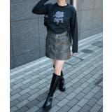 ベルト付ヴィンテージライクFレザーミニスカート | WEGO【WOMEN】 | 詳細画像3 