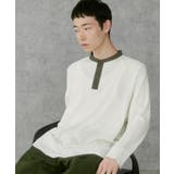 オフホワイト | ラグランヘンリーネックT | WEGO【MEN】