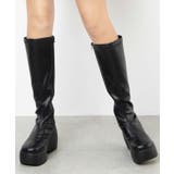 厚底ウェッジソールロングブーツ | WEGO【WOMEN】 | 詳細画像3