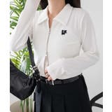 ホワイト | ワンポイントデザインWZIPトップス | WEGO【WOMEN】