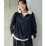 ネイビー | USPOLOフリースハーフジッププルオーバー | WEGO【WOMEN】