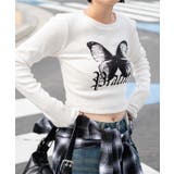 バタフライプリントロンT | WEGO【WOMEN】 | 詳細画像6